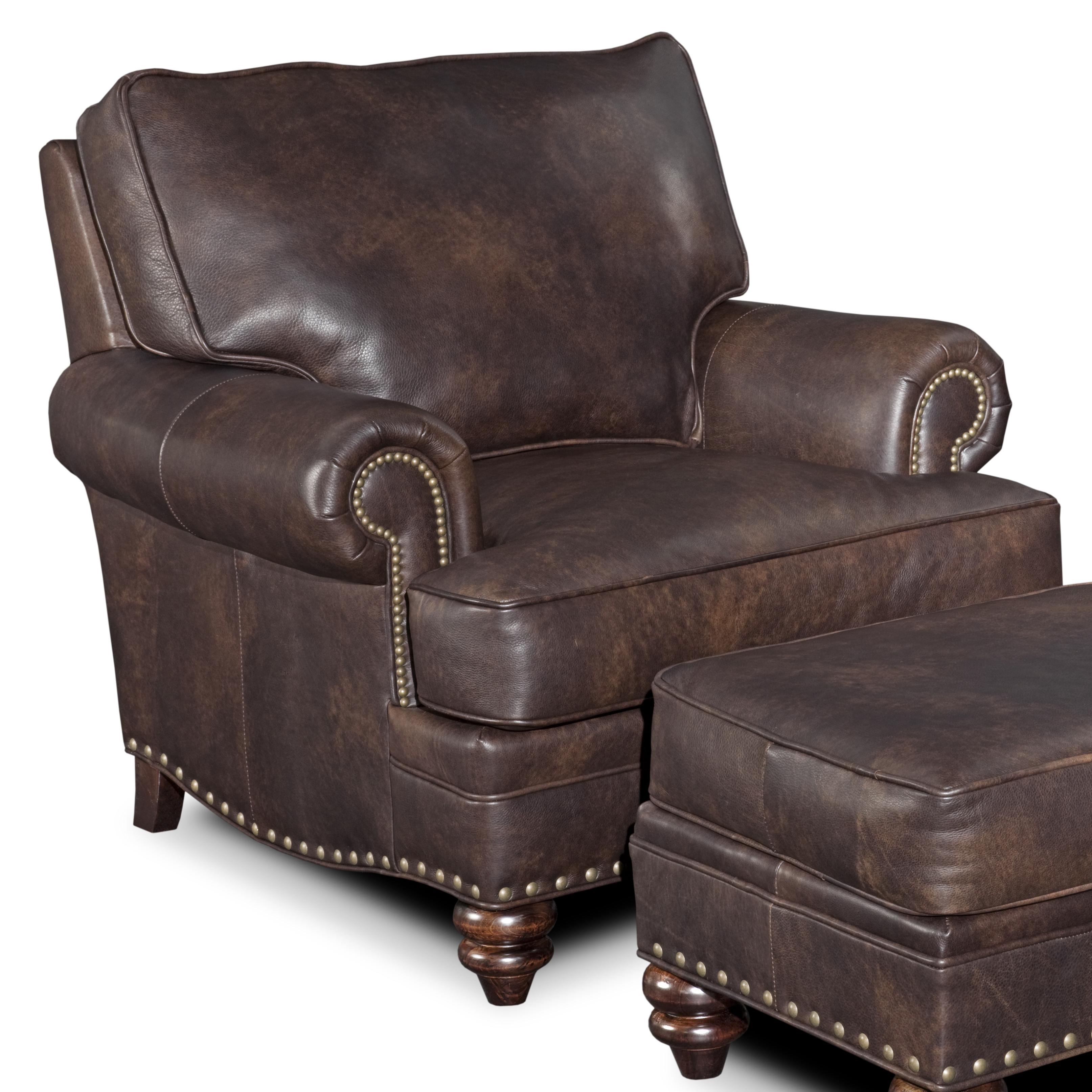 Bradington Young Carrado Traditional Chair with Rolled Arms and